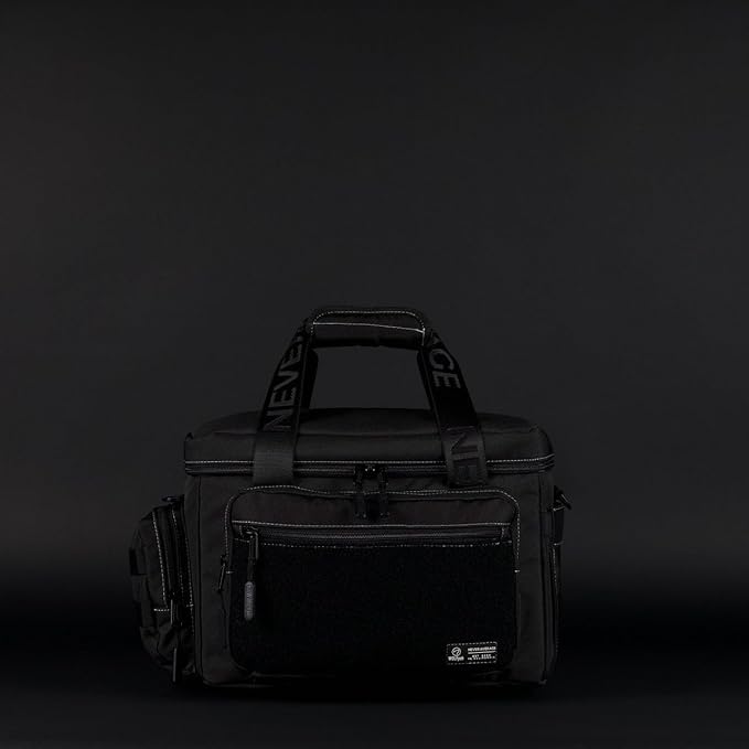 WOLFpak 20L Mini Tactical Lunch Box Cooler Bag - Water-Resistant 1000D Fabric, Insulated, Multiple Pockets, MOLLE & Patch Panel, Ideal for Work, Gym, Hiking (Black Phantom)