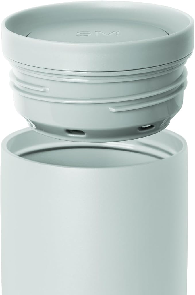 Simple Modern Travel Coffee Mug Tumbler with 360° Lid | Ceramic-Lined Insulated Stainless Steel Cold Brew Iced Coffee Cup | Gifts for Women Men Her Him | Voyager Signature | 16oz | Sea Glass Sage