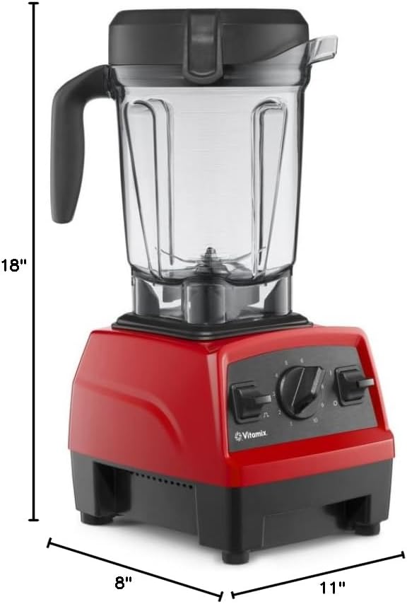 Vitamix Explorian Blender, Professional-Grade, 64 oz. Low-Profile Container, Red (Renewed Premium)