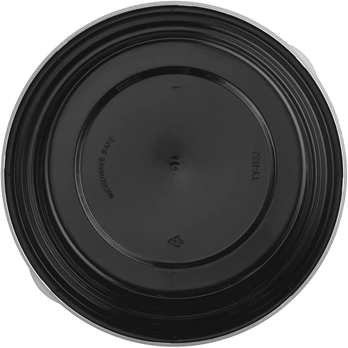 TIYA Food Containers – 32 oz Bulk 150 Pack with Lids – Plastic To-Go Round Bowls – Reusable, Microwavable, Dishwasher Safe – Leak-Proof, Great for Meal Prep – BPA-Free