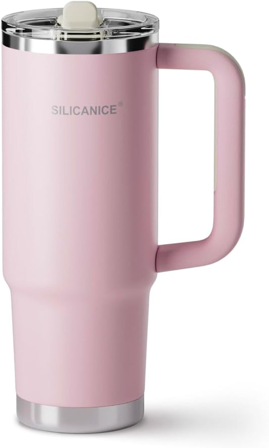 Easy Clean Pro Tumbler - 30 oz Water Bottle with Handle Quick-Disassemble Flip Straw, Leakproof Insulated Stainless Steel,Dishwasher Safe, BPA-Free Gifts for Women & Men