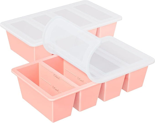 Silicone Freezer Tray for Sauce Cube: GGOW Silicone Freezing Tray for Broth Soup Storage - Freeze 250mL 125mL Souped Portion