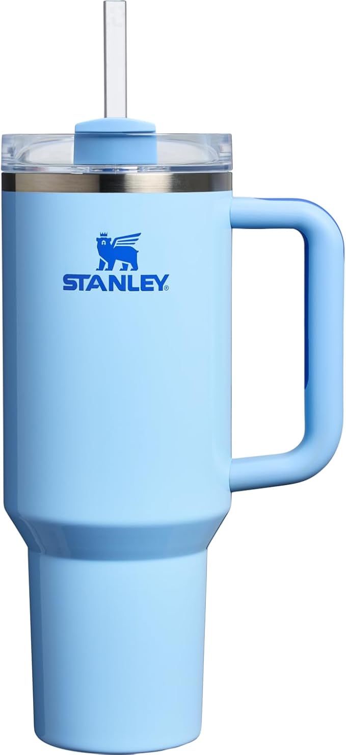 STANLEY Quencher H2.0 Tumbler with Handle and Straw 40 oz | Flowstate 3-Position Lid | Cup Holder Compatible for Travel | Insulated Stainless Steel Cup | BPA-Free | Cornflower Gloss