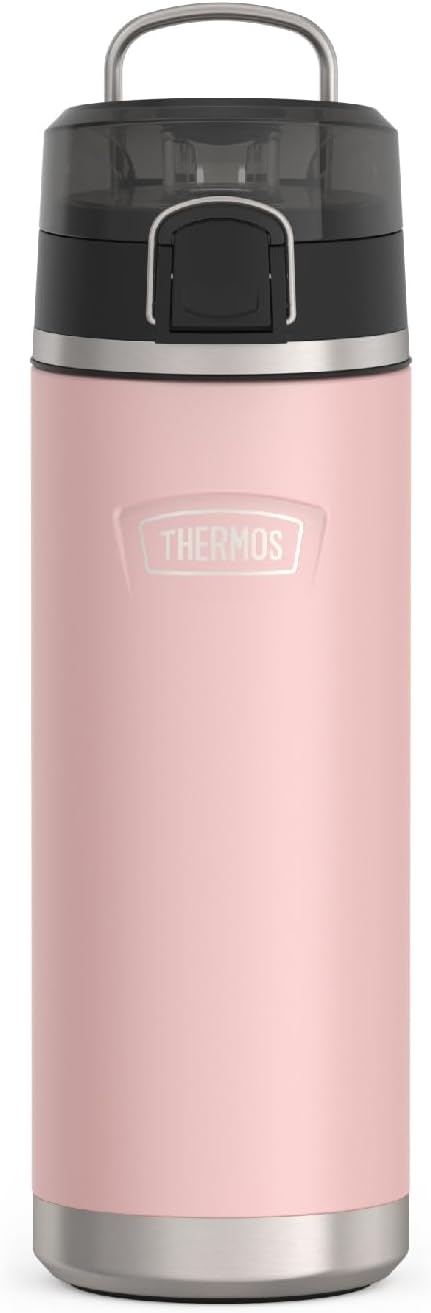THERMOS ICON SERIES Stainless Steel Water Bottle with Spout - 24 Ounce, Sunset Pink - Vacuum Insulated Water Bottle with Lid