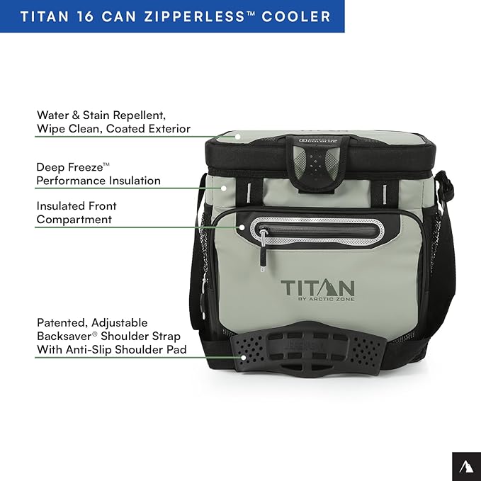 Titan by Arctic Zone Deep Freeze Cooler - Zipperless Hardbody Cooler - Deep Freeze Insulation, HardBody Liner, and SmartShelf