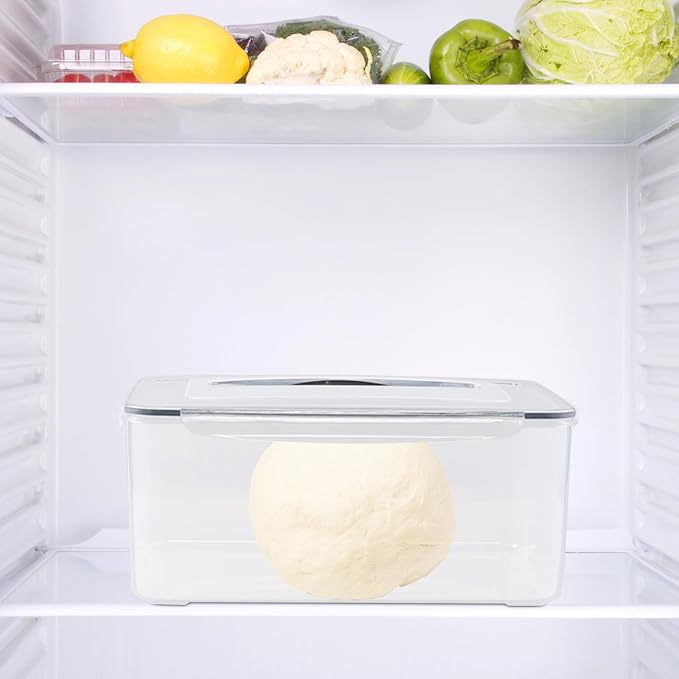 15 L Rectangular Plastic Clear Airtight Food Storage Containers with Latch Lid, 4 Pack Rectangle Food Storage Container with Portable Handle