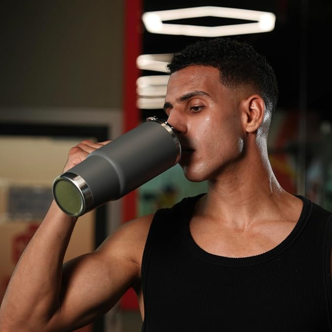 Easy Clean Pro Tumbler - 40 oz Water Bottle with Handle Quick-Disassemble Flip Straw, Leakproof Insulated Stainless Steel, Dishwasher Safe, BPA-Free Gifts for Women & Men