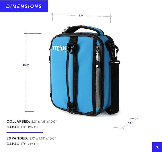 Titan High Performance Insulated Expandable Lunch Pack, Process Blue