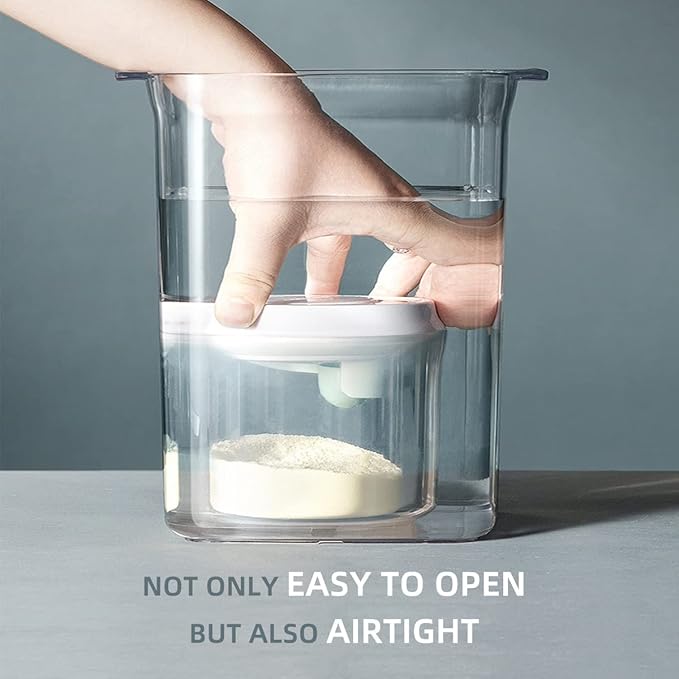 1700ml Airtight Food Storage Container - BPA Free Formula Dispenser with Scoop & Scraper, Leakproof Stackable Kitchen Canister for Flour, Cereal, Snacks (1.85qt)