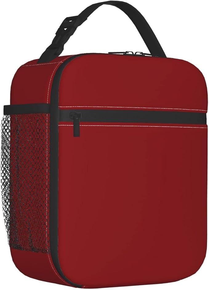 Reusable Red Lunch Box for Adult Women Men Insulated Red Lunch Bag Lunchbox for Teens Girls Boys Kids School Picnic Boating Beach Fishing Work