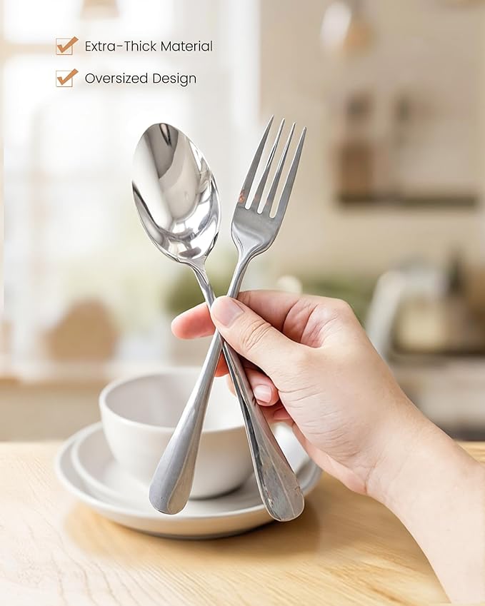 24 Pcs Dinner Plates Set- Picnic & Camping- Unbreakable & Reusable- Includes 4 x 9in, 4 x 8in Plates, 4 x 6in Bowls, 4 Cups, 4 Stainless Steel Forks and Spoons- Kitchen, Dorm, Office