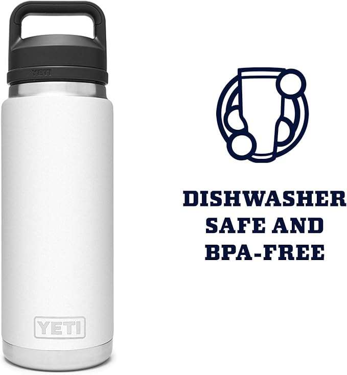 YETI Rambler 26 oz Bottle, Vacuum Insulated, Leakproof, Stainless Steel with Chug Cap