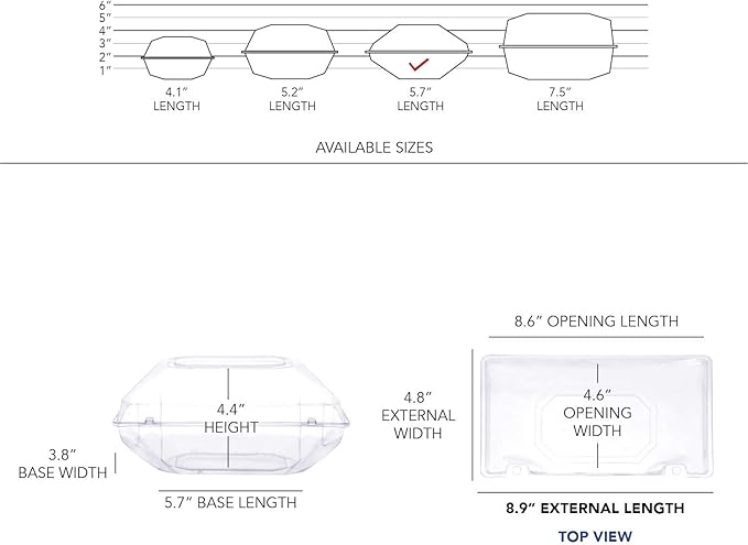 Royal Imports Clear Plastic Flower Box for Corsage, Boutonniere, Rose, Orchid Prom Wedding Craft Container 9x5x4-50 Pack