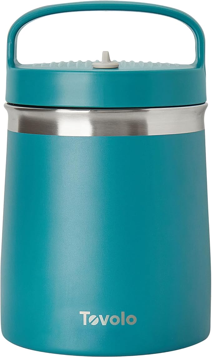 Tovolo 2 Quart Food Traveler Marine Blue - Stainless Steel Food Storage Container, Double Wall Insulated Thermos for Hot and Cold Food, Spill-Proof Travel Container, BPA-Free, Dishwasher Safe