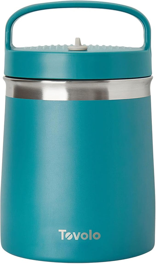Tovolo 2 Quart Food Traveler Marine Blue - Stainless Steel Food Storage Container, Double Wall Insulated Thermos for Hot and Cold Food, Spill-Proof Travel Container, BPA-Free, Dishwasher Safe