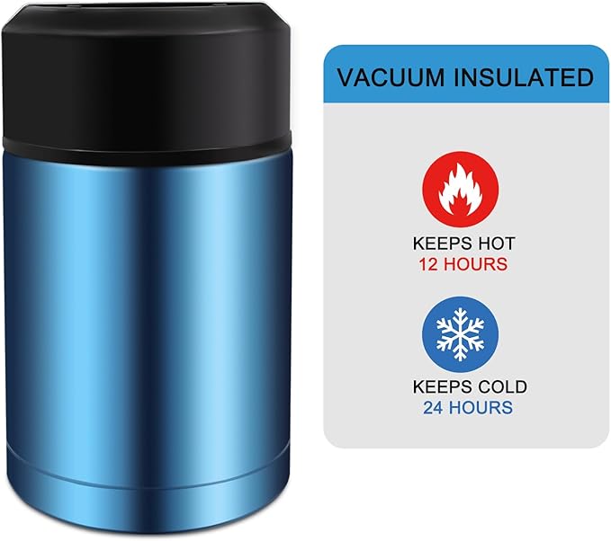 35oz Soup Thermos, Stainless Steel Thermos for Hot Food, Wide Mouth Food Thermos Jar, Insulated Lunch Container Leak Proof Vacuum Thermal Flask