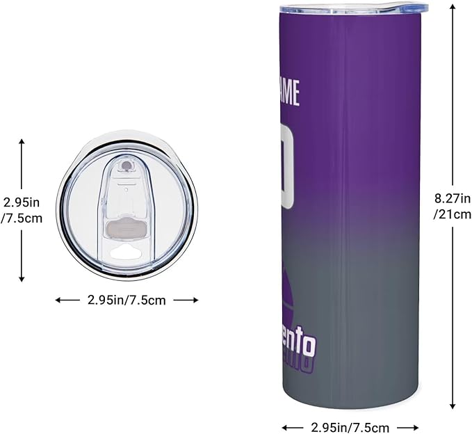 Custom Tumblers Stainless Steel Cup Personalized Basketball Insulation Travel Mug Add Your Name Number 20 oz Fans Gift for Men Women