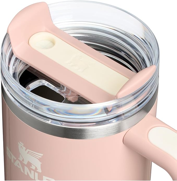 STANLEY Quencher H2.0 Tumbler with Handle and Straw 30 oz | Flowstate 3-Position Lid | Cup Holder Compatible for Travel | Insulated Stainless Steel Cup | BPA-Free | Peach Whip Gloss