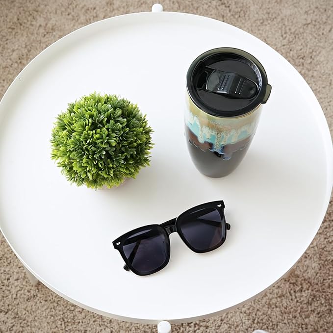 Bosmarlin Ceramic Travel Coffee Mug with Lid, 21 oz, Portable Coffee Cup for Car Cup Holder, Microwave and Dishwasher Safe, Reactive Glaze