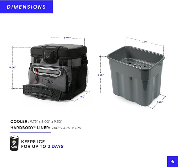 Titan by Arctic Zone Deep Freeze Cooler - Zipperless Hardbody Cooler - Deep Freeze Insulation, HardBody Liner, and SmartShelf