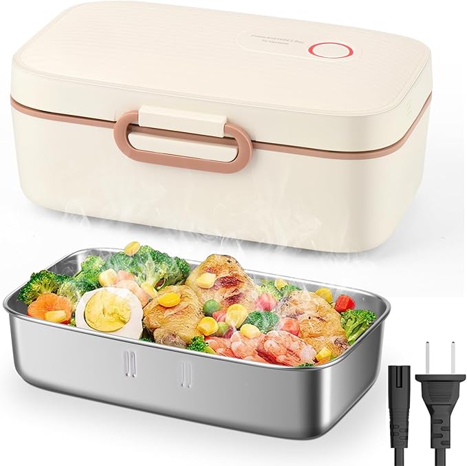Vacuum Electric Lunch Box - Portable Heated Food Warmer Equipped with Vacuum Preservation for Adult Men and Women,1L Capacity 60W Fresh Keeping for Office Work Gym Home Use