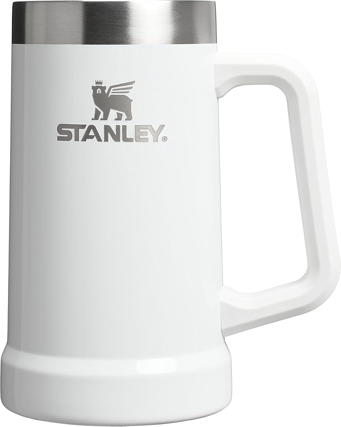 Stanley Stay-Chill Beer Stein 24 oz | Heavy Duty Big Grip Handle | Beer Tumbler Drink Cup, Holds 2 Cans | Insulated Stainless Steel Party Mug | BPA-Free