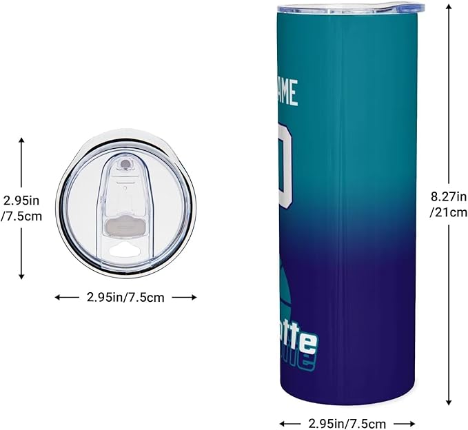 Custom Tumblers Stainless Steel Cup Personalized Basketball Insulation Travel Mug Add Your Name Number 20 oz Fans Gift for Men Women