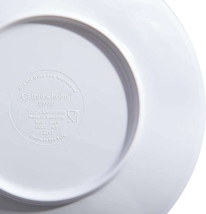 Larder & Vine 12-Piece Melamine Dinnerware Set: Durable, Lightweight, Break-Resistant Plates & Bowls – Stylish, Non-Toxic, Dishwasher Safe – Ideal for Everyday Use, Indoor & Outdoor Dining – Floral