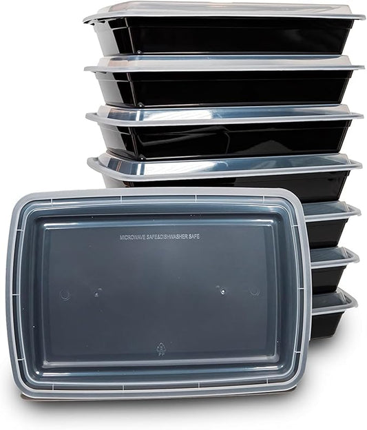 [50 sets Rectangle 58oz Meal Prep Containers with lids Microwavable Food Container Plastic BPA Free Rectangle