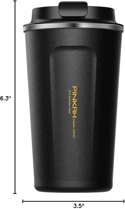 12OZ Vacuum Travel Mug for Ice Drinks/Hot Beverage, Double Walled Stainless Steel Insulated Coffee Tumbler Cup, Thermal Coffee Mug