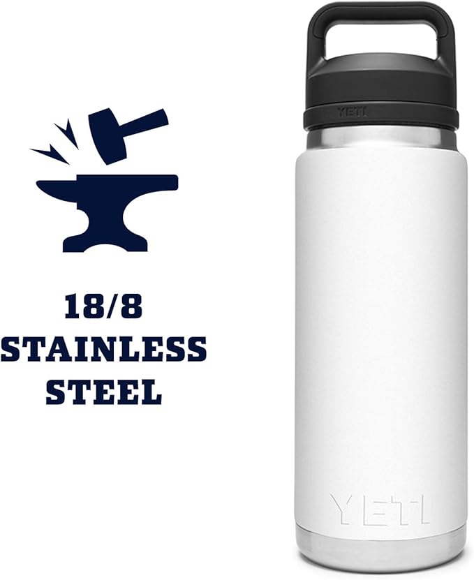 YETI Rambler 26 oz Bottle, Vacuum Insulated, Leakproof, Stainless Steel with Chug Cap