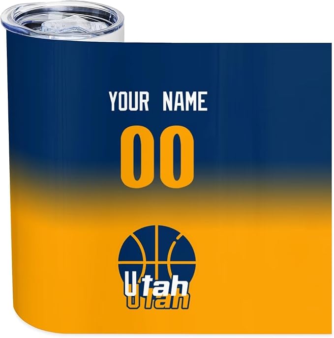Custom Tumblers Stainless Steel Cup Personalized Basketball Insulation Travel Mug Add Your Name Number 20 oz Fans Gift for Men Women