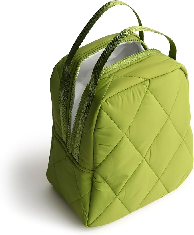 Vera Bradley Women's Featherweight Lunch Bag, Spinach Green, One Size