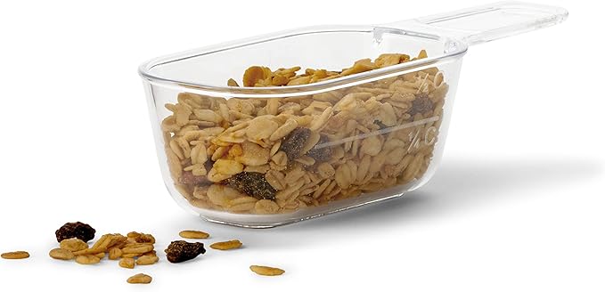 Rubbermaid Brilliance BPA-Free Food Storage Containers with Lids Airtight Kitchen and Pantry Organization Set Includes 3 Containers and Scoops Clear 16 cups