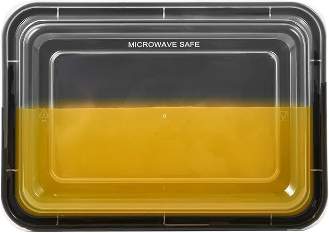 150 Pack Meal Prep Plastic Food Storage Containers With Lids 28 oz 1 Compartment Black Rectangular To Go Lunch Prepping Boxes BPA-Free Microwavable Freezer Safe Stackable (Formerly FULING)