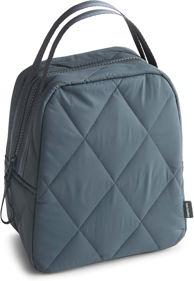 Vera Bradley Women's Featherweight Lunch Bag, Dark Slate, One Size