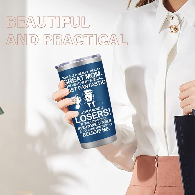 MFGNEH Gifts for Mom from Daughter,Son,Christmas Birthday Gifts for Mom,New Mama Gift,Grandma,Nana,Wife Women,Funny Mothers Day Mama Gift,20oz Blue Stainless Steel Tumbler Mug