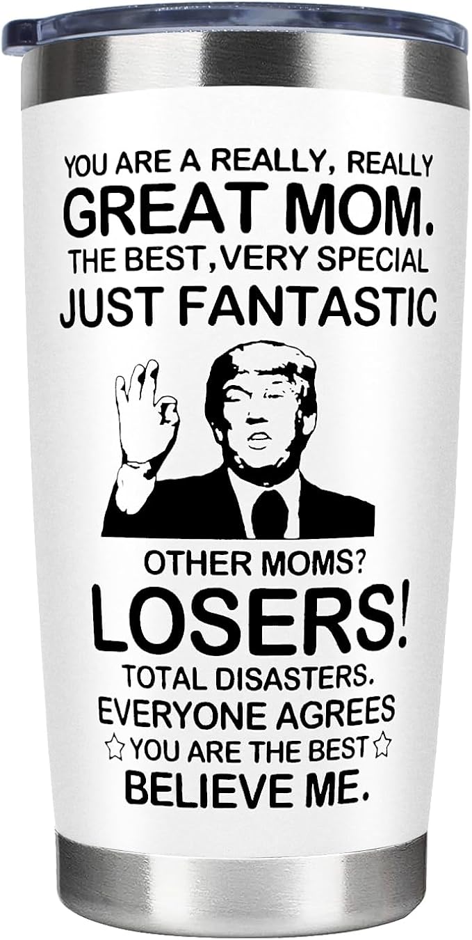 MFGNEH Gifts for Mom from Daughter,Son,Christmas Birthday Gifts for Mom,New Mama Gift,Grandma,Nana,Wife Women,Funny Mothers Day Mama Gift,20oz White Stainless Steel Tumbler Mug