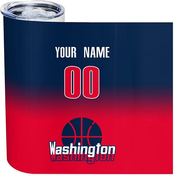 Custom Tumblers Stainless Steel Cup Personalized Basketball Insulation Travel Mug Add Your Name Number 20 oz Fans Gift for Men Women