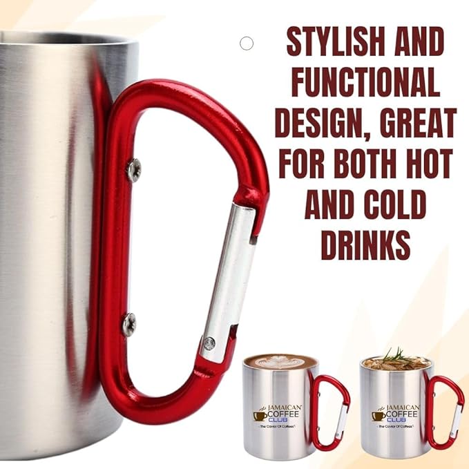 8 Oz Double-Walled 304 Stainless Steel Coffee Cup – Small, Lightweight, Insulated Camping Mug for Hiking, Backpacking, Travel, Outdoor Adventures, Office & Dishwasher-Safe