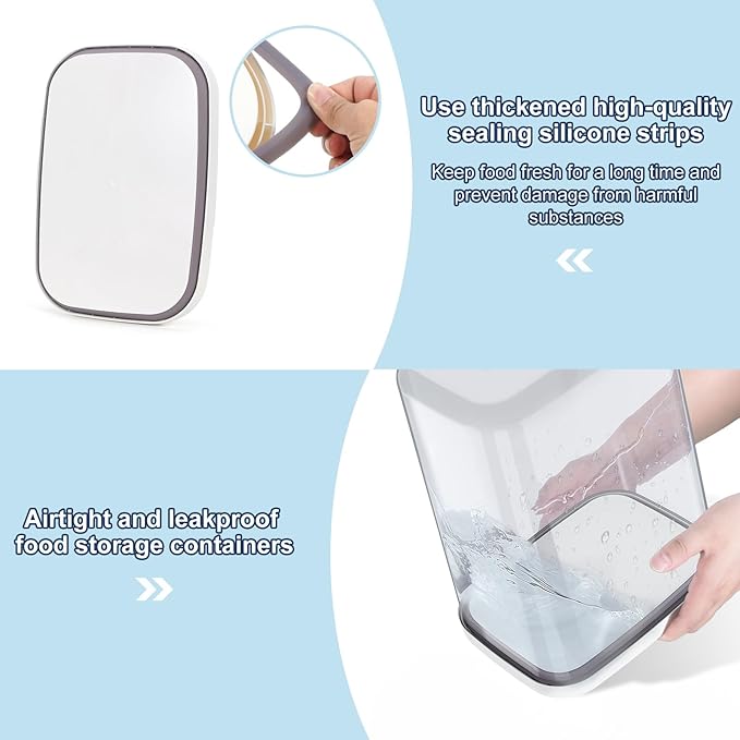 5-8 Lbs/6Qt Airtight Dog Cat Food Storage Container and Pet Storage Bin BPA-Free, PET Clear Stackable Dog Treat Containers Measuring Scoop Suitable for Dogs Food, Cats Food and Other Dry-1Pack