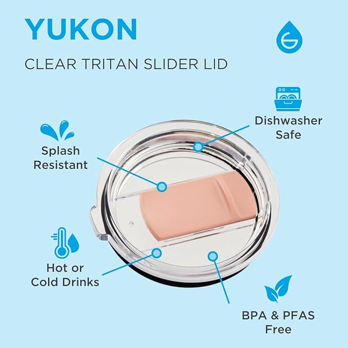 GROSCHE Yukon 20 oz Insulated Coffee Mug with Lid - Durable Travel Mug, Stainless Steel Tumblers, Vacuum Insulated Coffee Tumbler for Hot or Cold Beverages - PINK