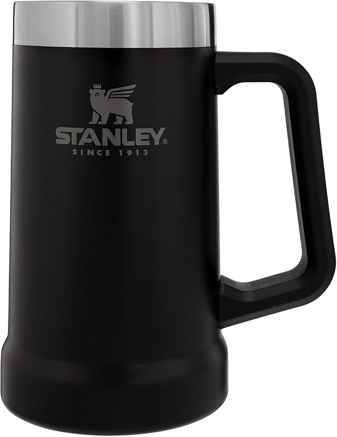 Stanley Stay-Chill Beer Stein 24 oz | Heavy Duty Big Grip Handle | Beer Tumbler Drink Cup, Holds 2 Cans | Insulated Stainless Steel Party Mug | BPA-Free