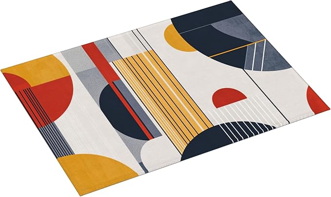 Boho Geometry Dish Drying Mat for Kitchen Counter Microfiber Super Absorbent Non-Slip Dish Drying Pad for Countertops Dishes Utensils Stylish Quick-Dry Machine Washable 18x24 Inch