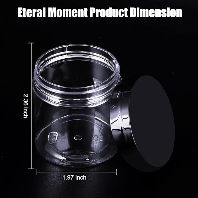 75 Pack 4 Oz Plastic Containers with Lids, OBKJJ Clear Travel Size Leak Proof Makeup Travel Containers BPA Free Cosmetic Slime Jars for Lotion, Cream, Body Butter, Makeup, Ointments (75)