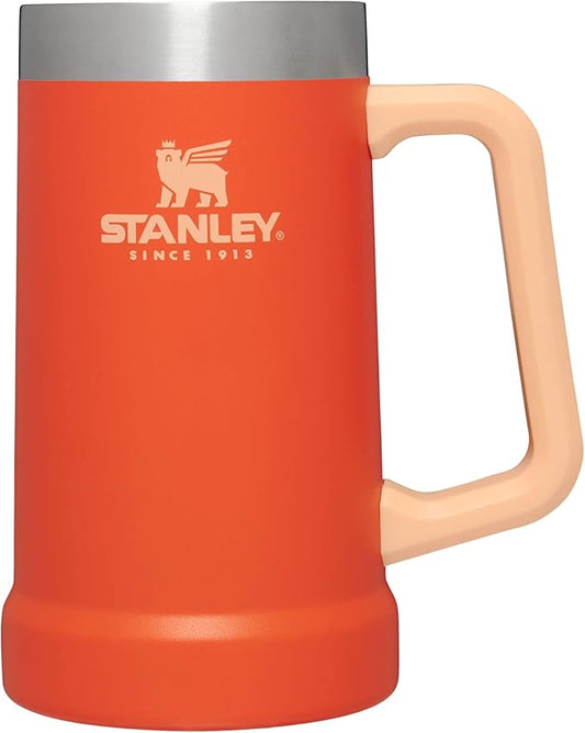 Stanley Stay-Chill Beer Stein 24 oz | Heavy Duty Big Grip Handle | Beer Tumbler Drink Cup, Holds 2 Cans | Insulated Stainless Steel Party Mug | BPA-Free