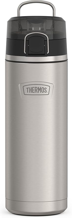 THERMOS ICON SERIES, Stainless Steel Water Bottle with Spout - 24 Ounce, Matte Stainless Steel - Vacuum Insulated Water Bottle with Lid