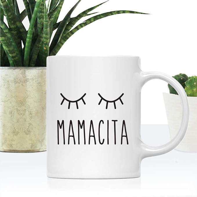 Andaz Press Mother's Day 11oz. Ceramic Coffee Tea Mug Gift for Mom, Mamacita, 1-Pack, Birthday Christmas Gift Ideas