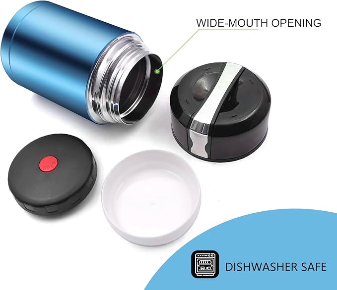 35oz Soup Thermos, Stainless Steel Thermos for Hot Food, Wide Mouth Food Thermos Jar, Insulated Lunch Container Leak Proof Vacuum Thermal Flask