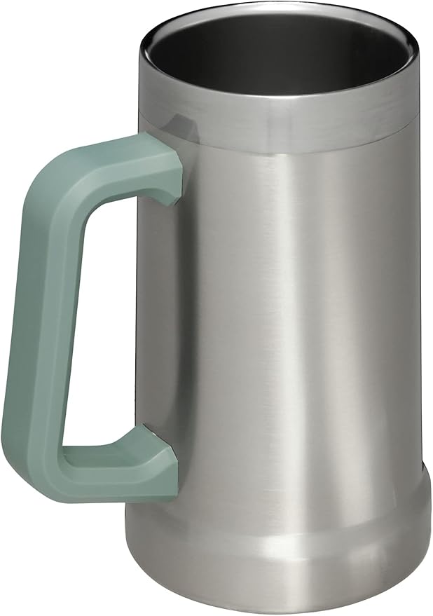 Stanley Stay-Chill Beer Stein 24 oz | Heavy Duty Big Grip Handle | Beer Tumbler Drink Cup, Holds 2 Cans | Insulated Stainless Steel Party Mug | BPA-Free